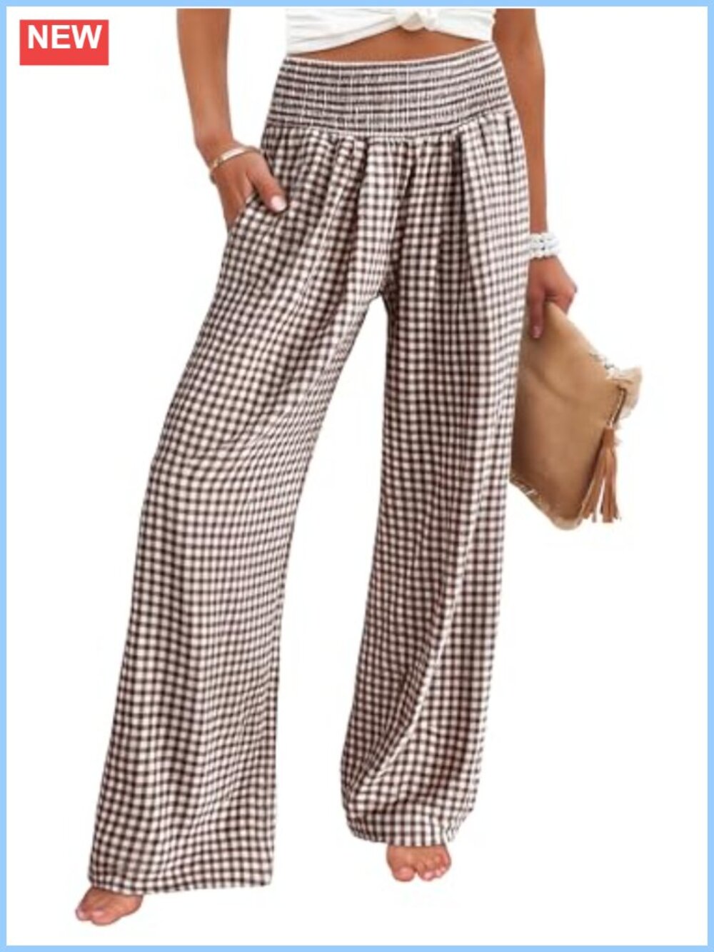Wide Leg Palazzo Pants with Pockets 100% Rayon